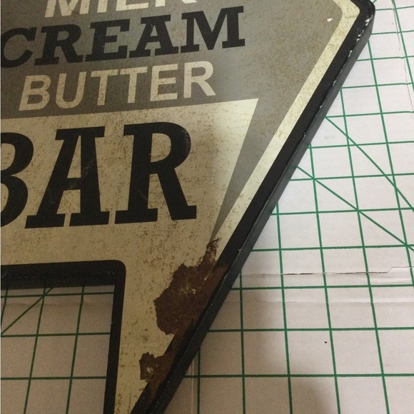 NWT.  Distressed Rustic Metal Sign.  Been sitting in Moms closet - Picture 6 of 11